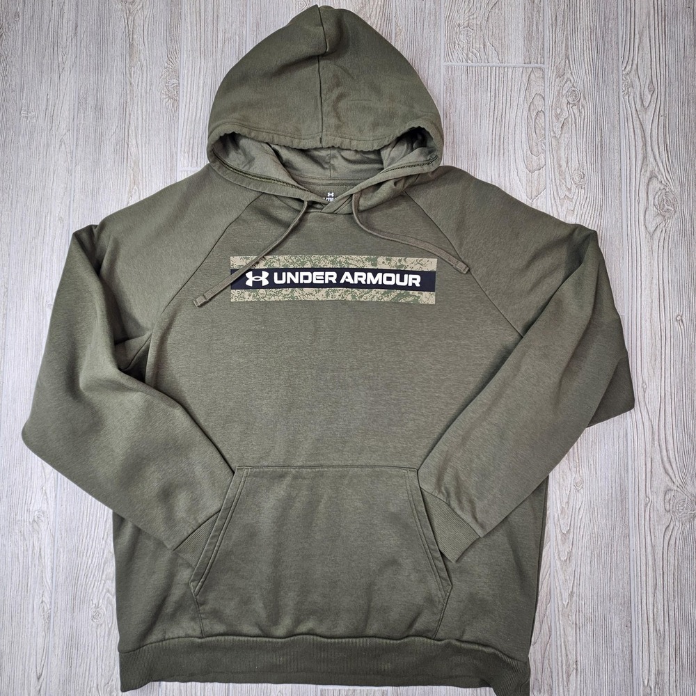 Under Armour Hoodie Mens 2XL Pullover Camo Athletic Sweatshirt 1386595